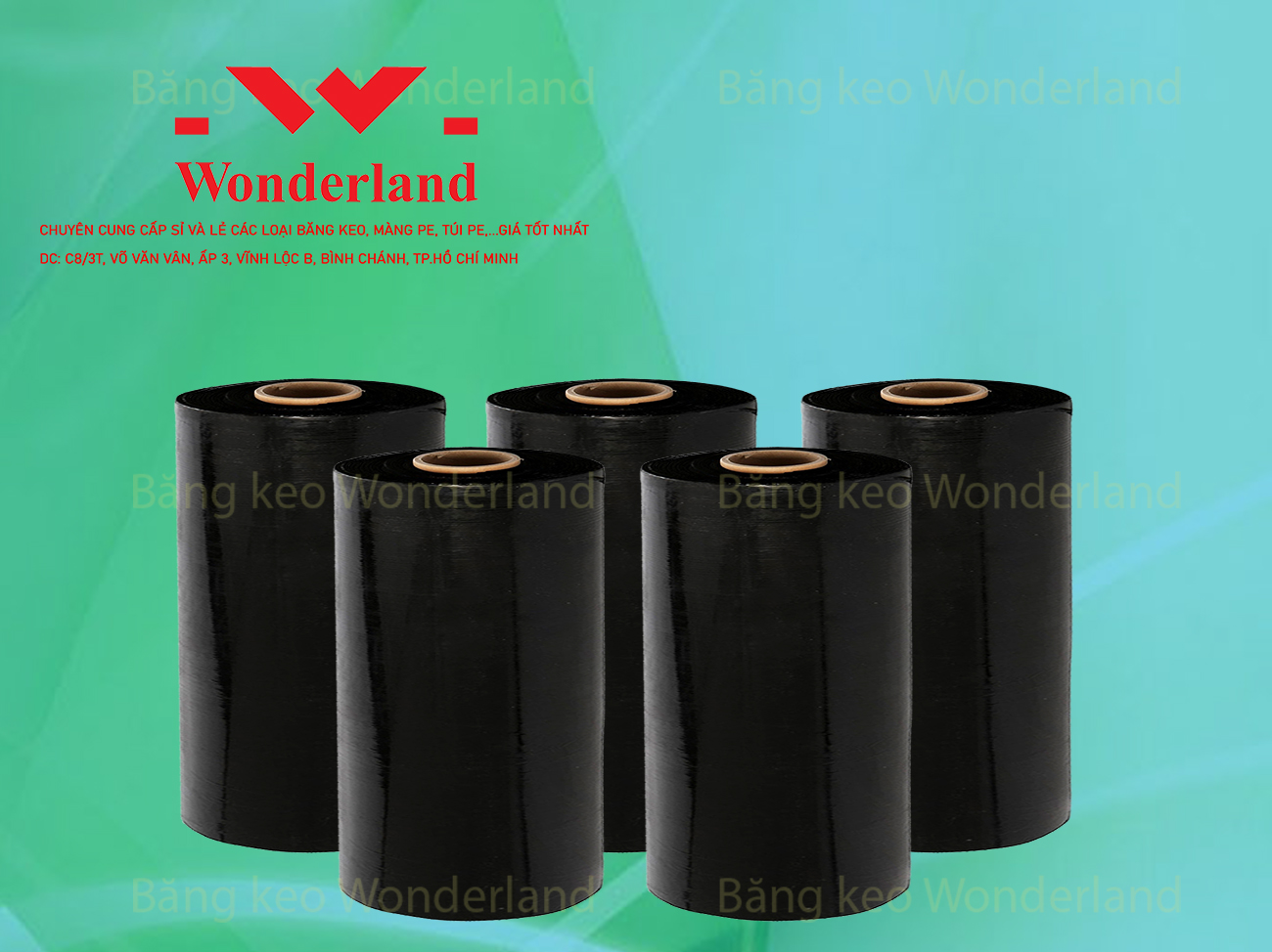 MÀNG PE ĐEN 9KG LÕI 500G CHẤT LƯỢNG CAO WONDERLAND GIÁ SỈ TỐT NHẤT