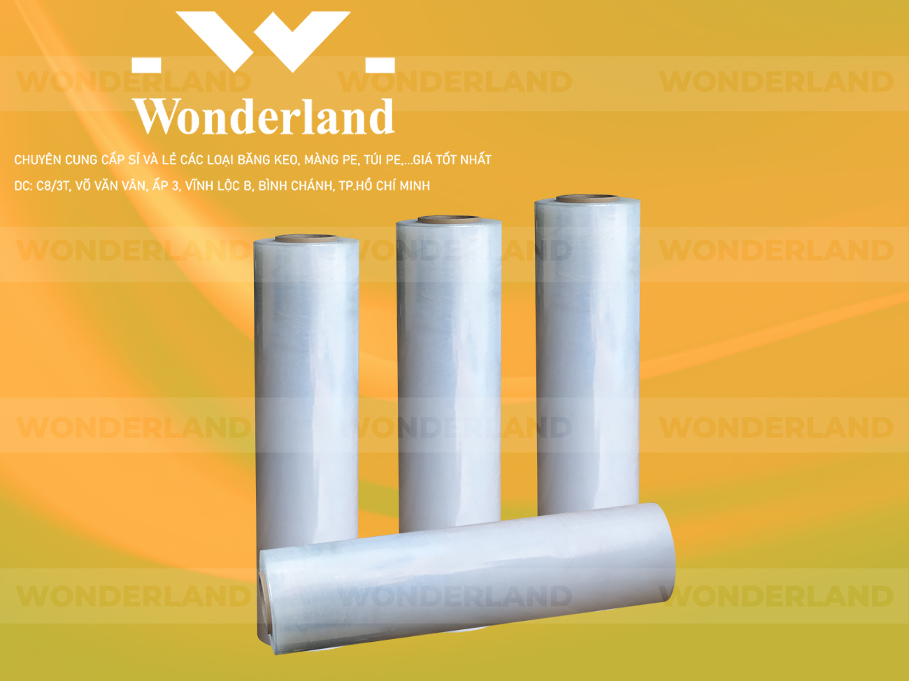 MÀNG PE TRẮNG 1.3KG LÕI 200G WONDERLAND CHẤT LƯỢNG