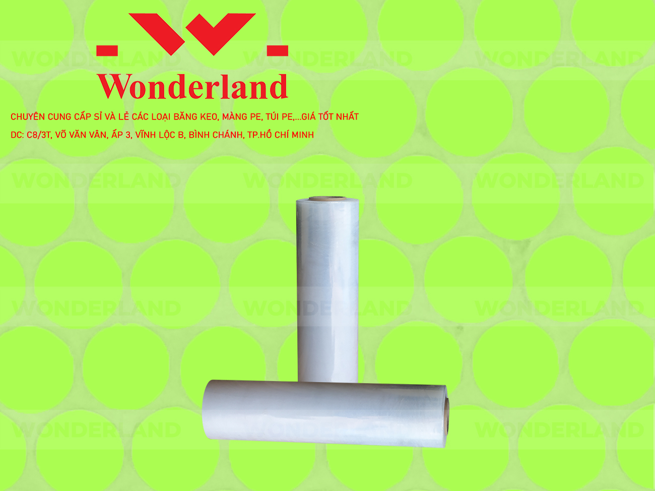 MÀNG PE TRẮNG 1.5KG LÕI 200G WONDERLAND CHẤT LƯỢNG