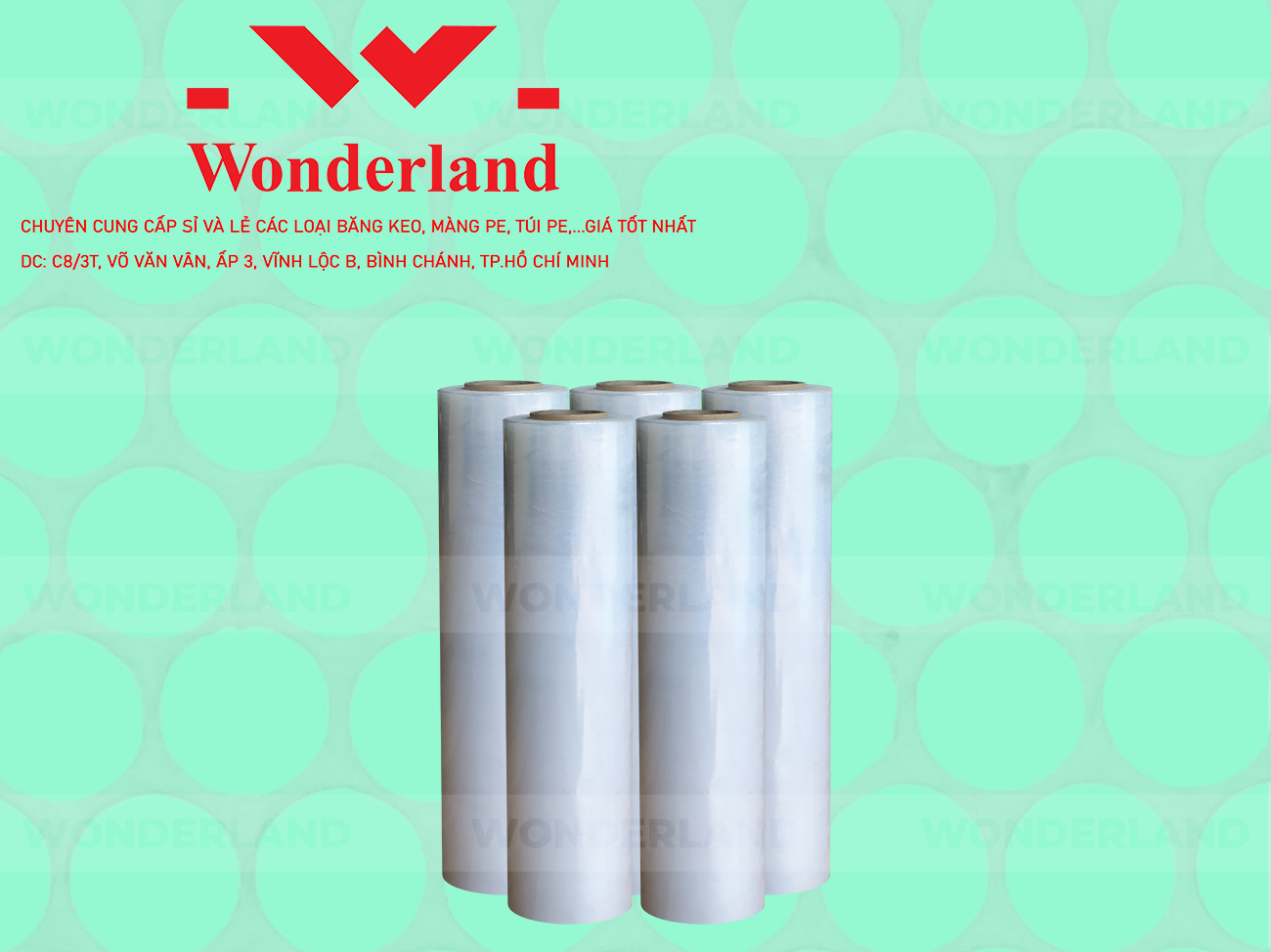 MÀNG PE TRẮNG 1.6KG LÕI 200G WONDERLAND CHẤT LƯỢNG