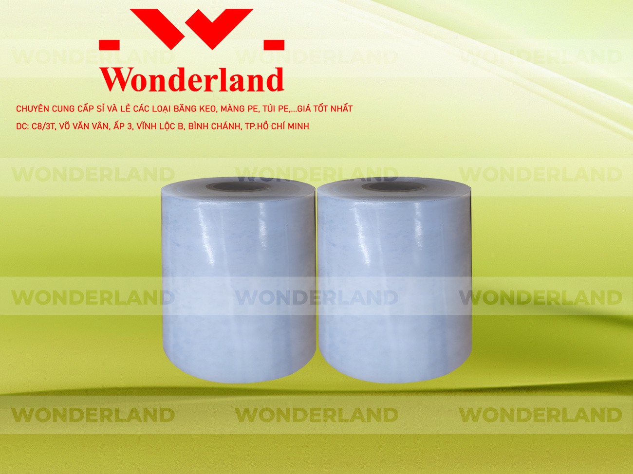 MÀNG PE TRẮNG 11.9KG LÕI 500G WONDERLAND CHẤT LƯỢNG