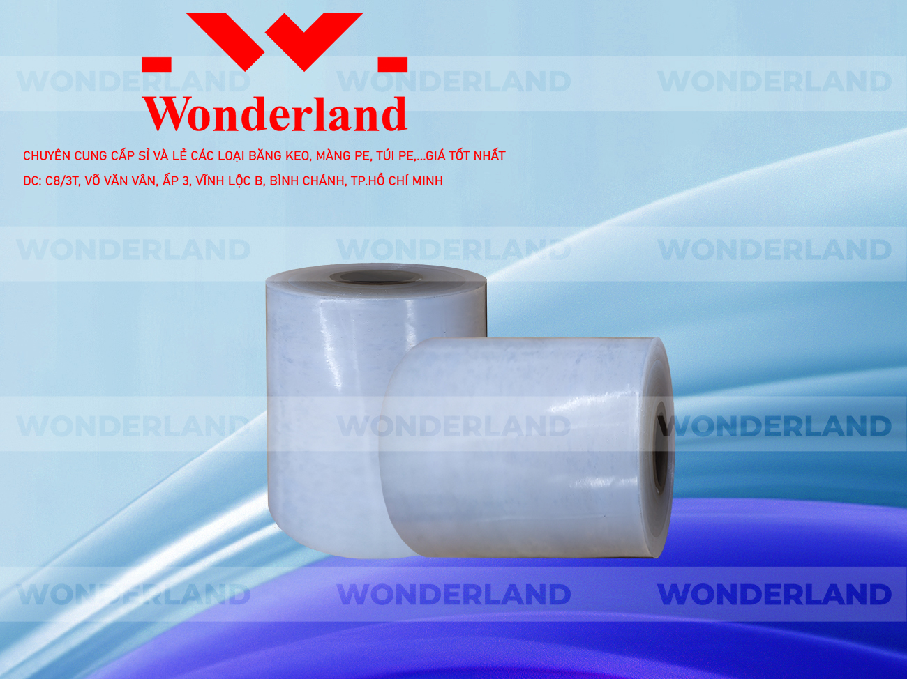 MÀNG PE TRẮNG 12.0KG LÕI 1.2KG WONDERLAND CHẤT LƯỢNG