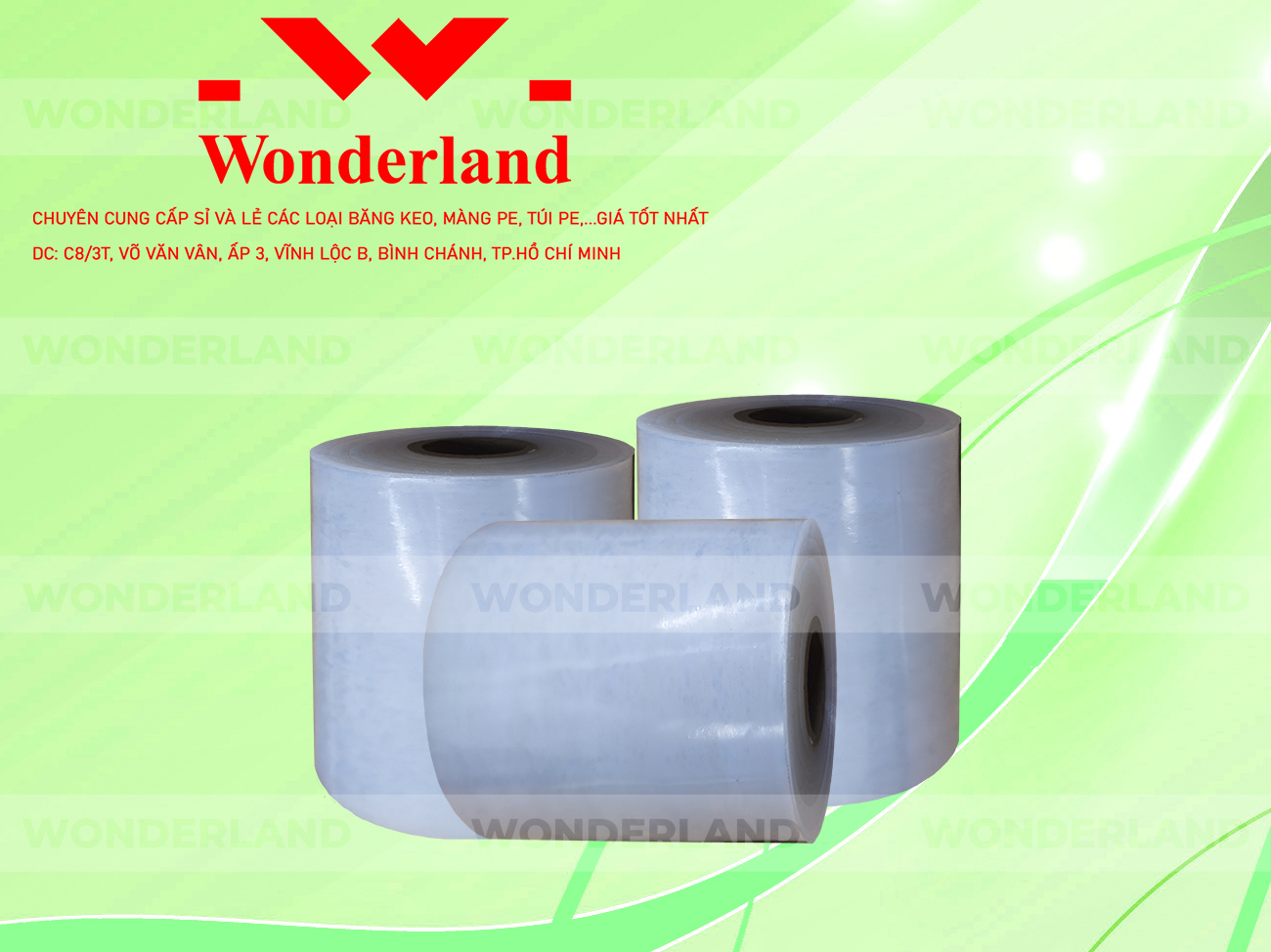 MÀNG PE TRẮNG 12.4KG LÕI 1.2KG WONDERLAND GIÁ CẠNH TRANH