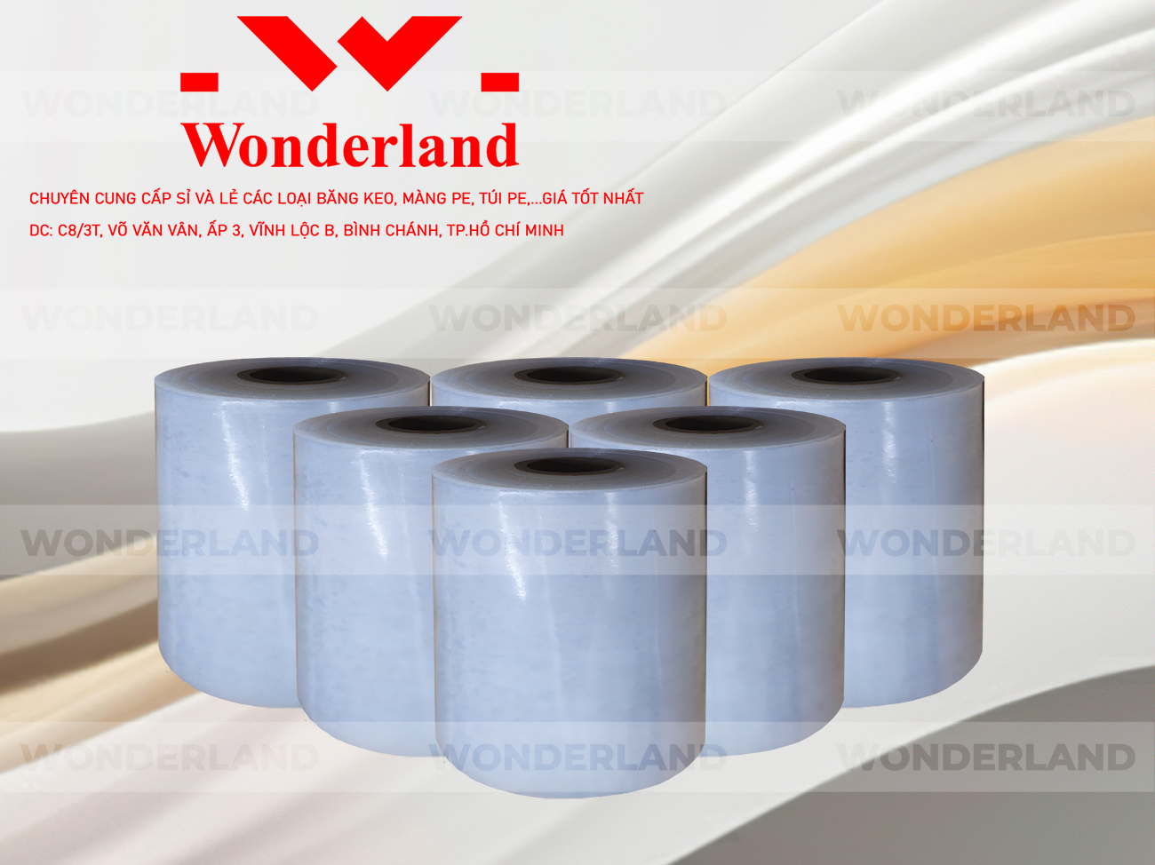 MÀNG PE TRẮNG 12.5KG LÕI 1.2KG WONDERLAND GIÁ CẠNH TRANH