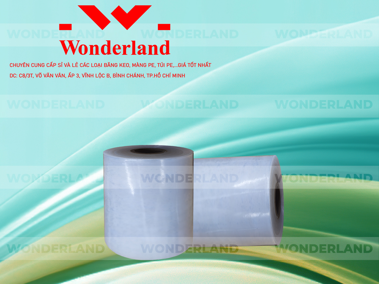 MÀNG PE TRẮNG 12.6KG LÕI 1.2KG WONDERLAND CHẤT LƯỢNG