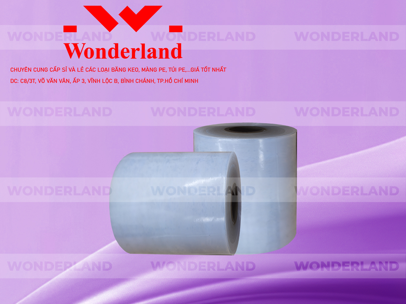 MÀNG PE TRẮNG 12.7KG LÕI 1.2KG WONDERLAND CHẤT LƯỢNG