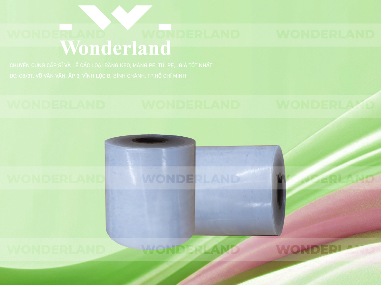 MÀNG PE TRẮNG 12.8KG LÕI 1.2KG WONDERLAND CHẤT LƯỢNG