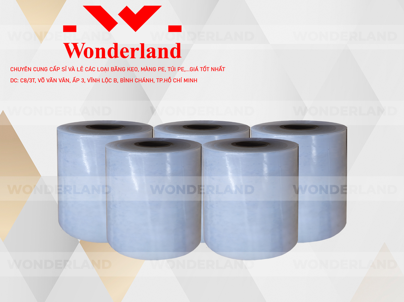MÀNG PE TRẮNG 12.9KG LÕI 1.2KG WONDERLAND GIÁ CẠNH TRANH