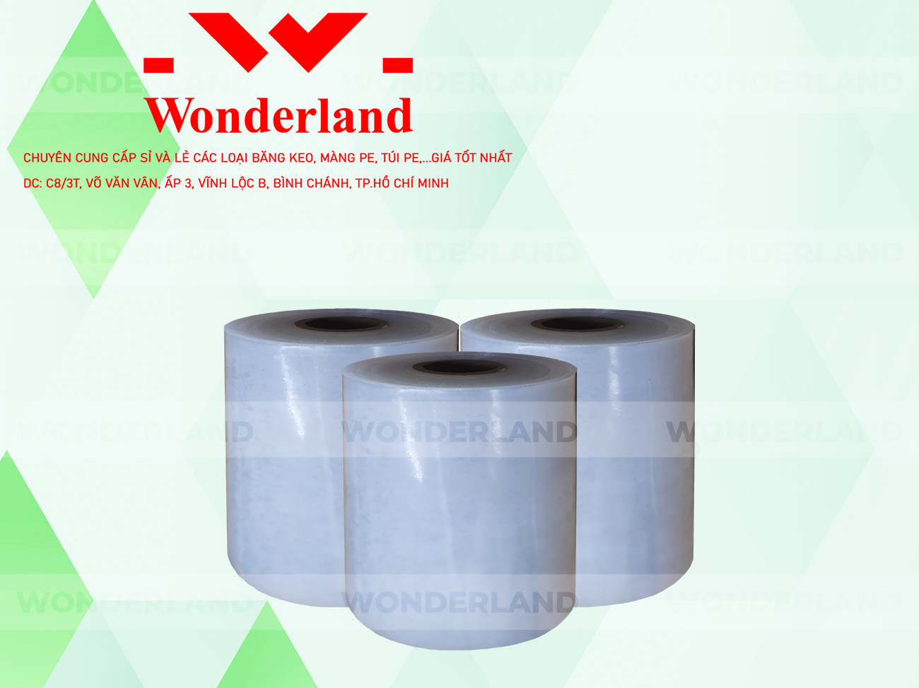 MÀNG PE TRẮNG 13.0KG LÕI 1.2KG WONDERLAND GIÁ CẠNH TRANH