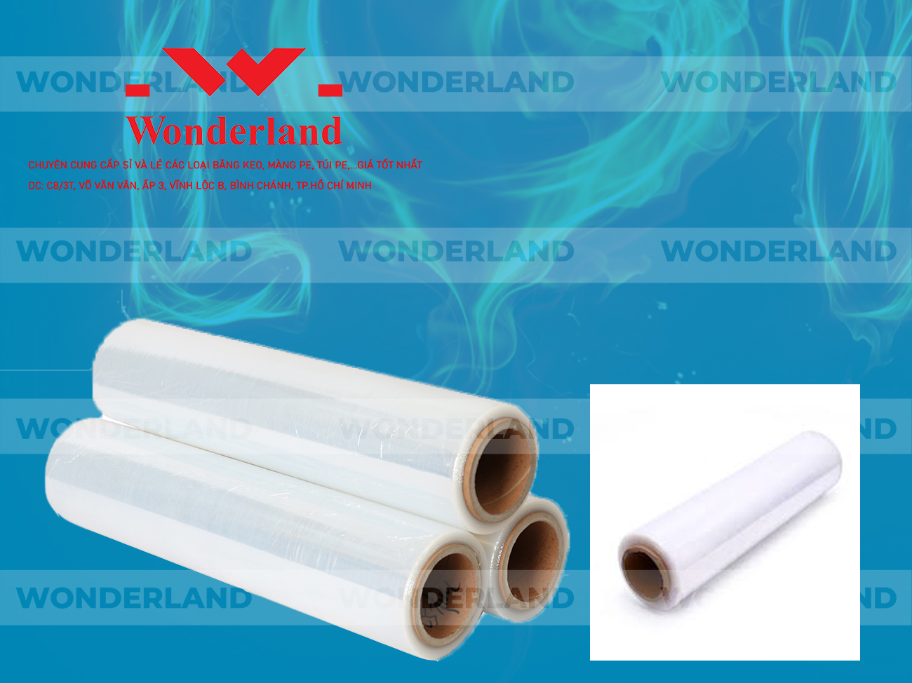 MÀNG PE TRẮNG 1KG LÕI 200G CHẤT LƯỢNG CAO WONDERLAND