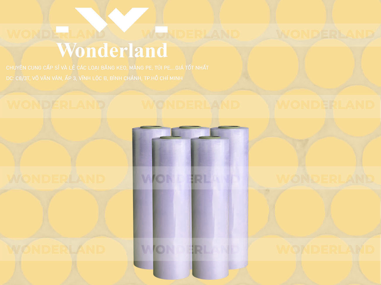 MÀNG PE TRẮNG 2.1KG LÕI 200G WONDERLAND CHẤT LƯỢNG