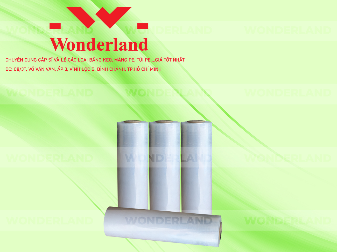 MÀNG PE TRẮNG 2.4KG LÕI 200G WONDERLAND CHẤT LƯỢNG