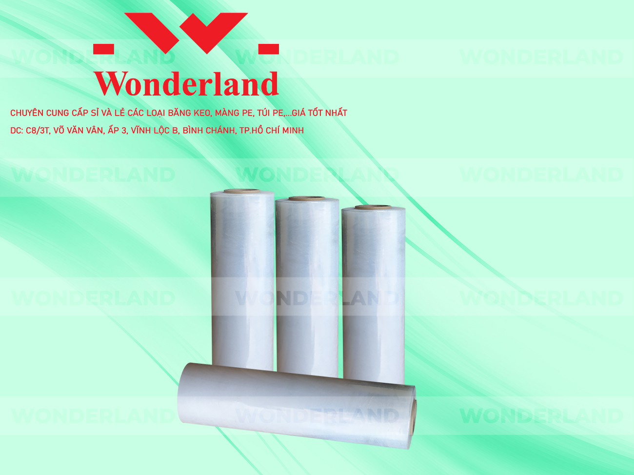 MÀNG PE TRẮNG 2.5KG LÕI 200G WONDERLAND CHẤT LƯỢNG
