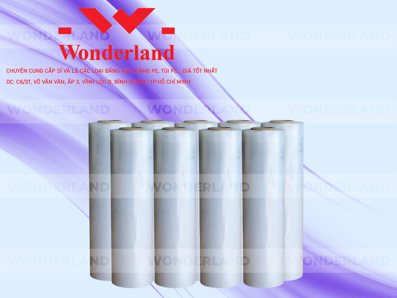 MÀNG PE TRẮNG 2.6KG LÕI 200G WONDERLAND CHẤT LƯỢNG