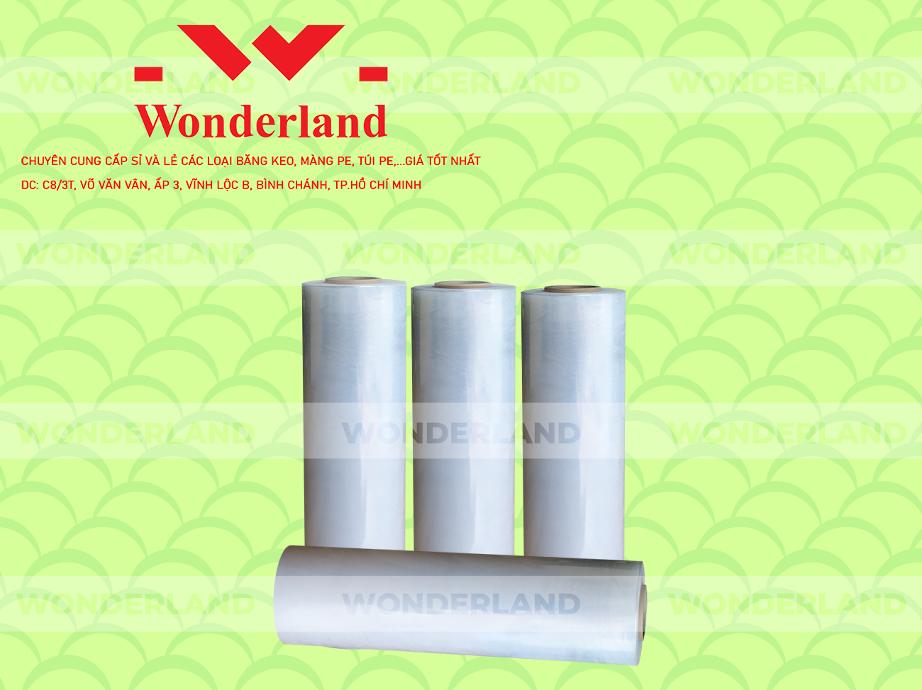 MÀNG PE TRẮNG 3.0KG LÕI 200G WONDERLAND CHẤT LƯỢNG
