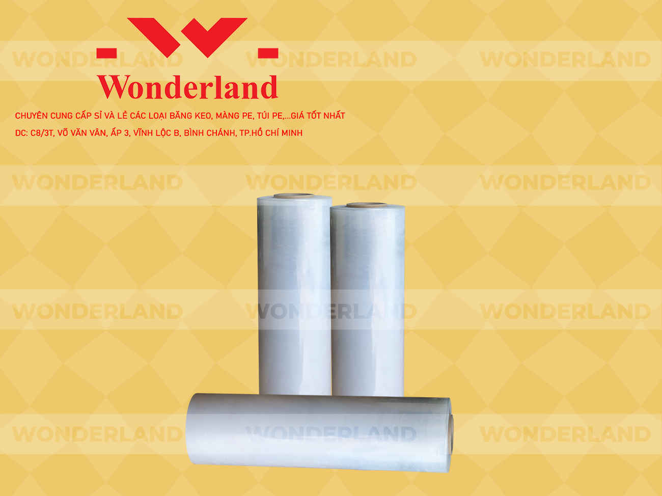 MÀNG PE TRẮNG 3.2KG LÕI 200G WONDERLAND CHẤT LƯỢNG