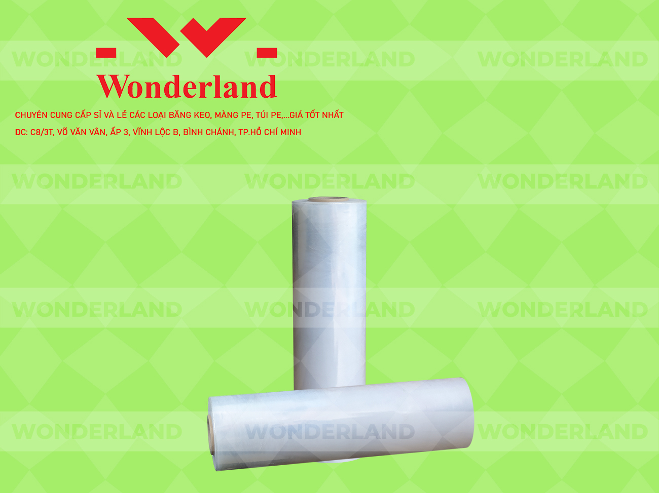 MÀNG PE TRẮNG 3.3KG LÕI 200G WONDERLAND CHẤT LƯỢNG