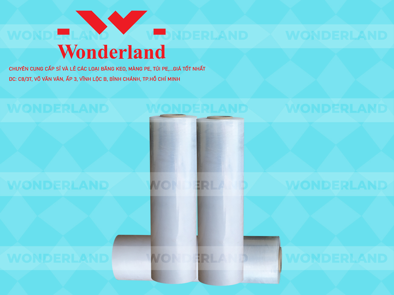 MÀNG PE TRẮNG 3.4KG LÕI 200G WONDERLAND CHẤT LƯỢNG