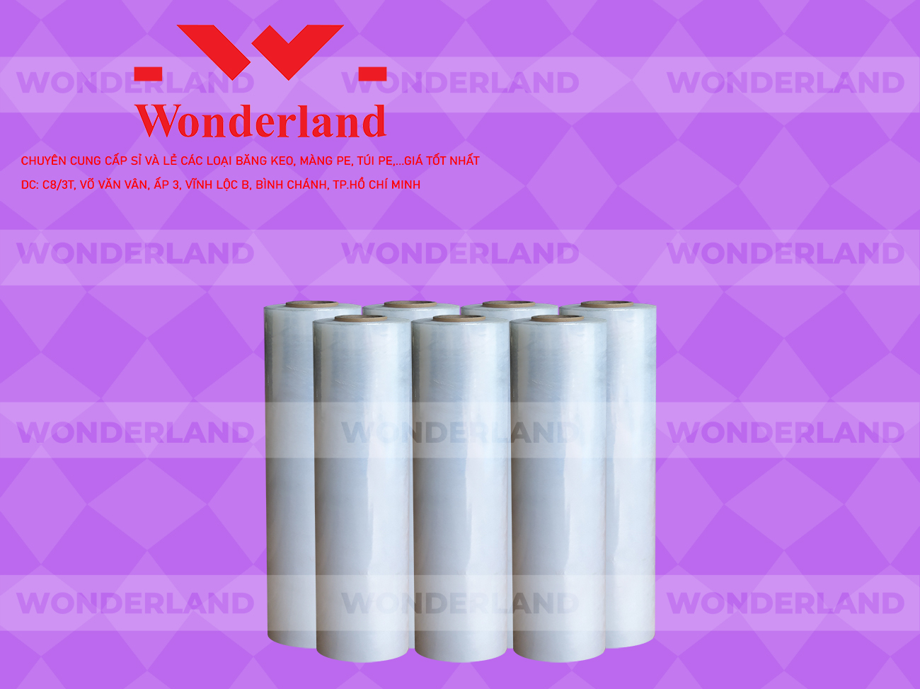 MÀNG PE TRẮNG 3.5KG LÕI 200G WONDERLAND CHẤT LƯỢNG