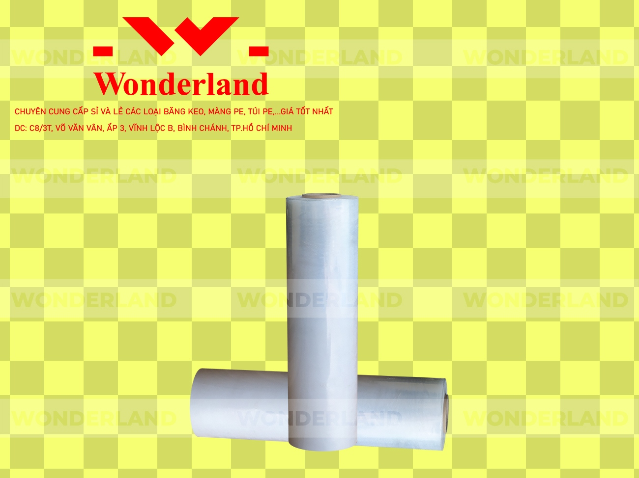 MÀNG PE TRẮNG 3.8KG LÕI 200G WONDERLAND CHẤT LƯỢNG
