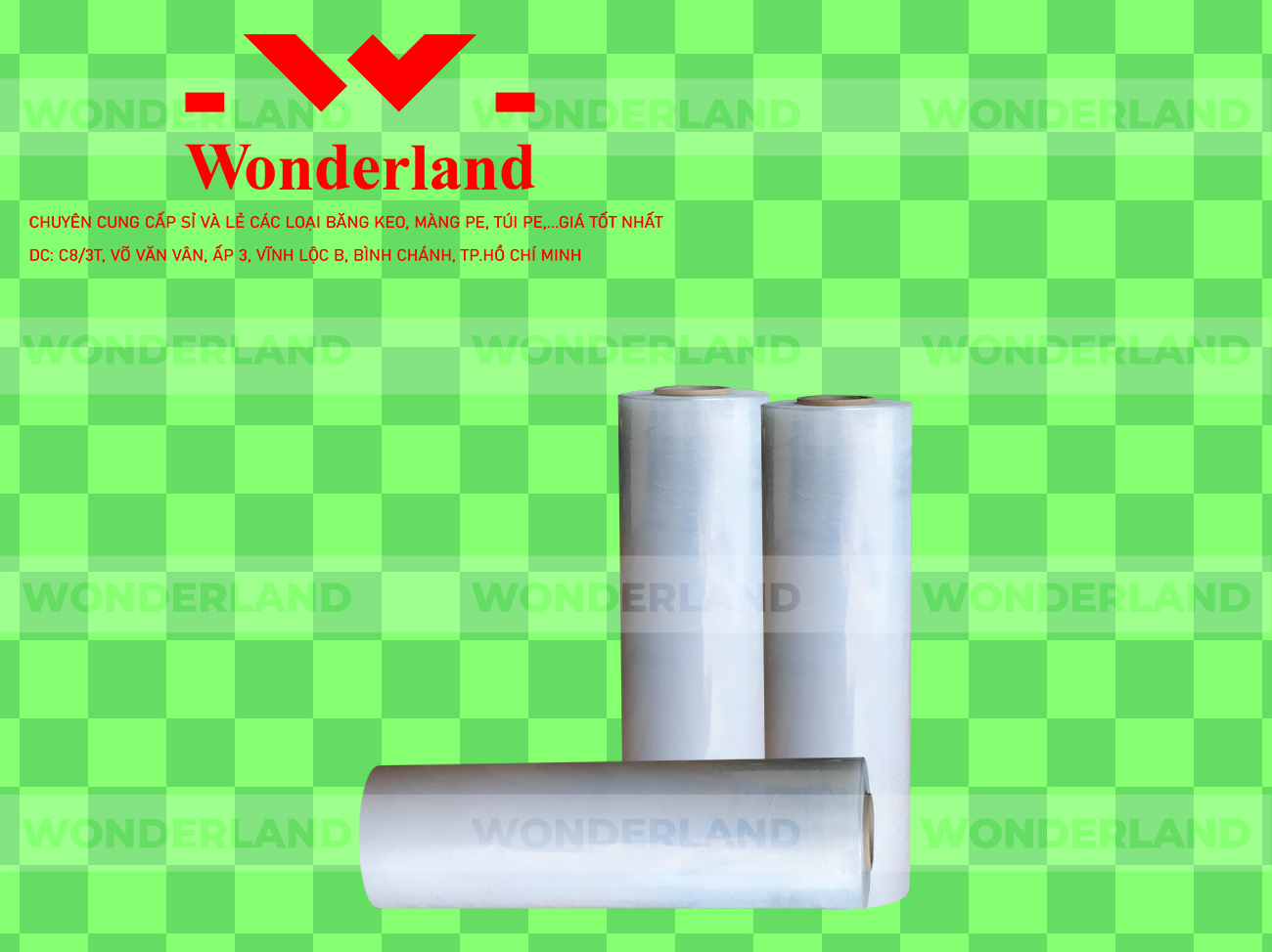 MÀNG PE TRẮNG 4.0KG LÕI 200G WONDERLAND CHẤT LƯỢNG