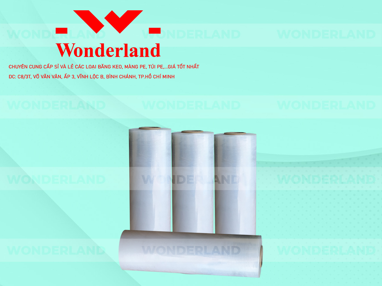 MÀNG PE TRẮNG 4.5KG LÕI 200G WONDERLAND CHẤT LƯỢNG