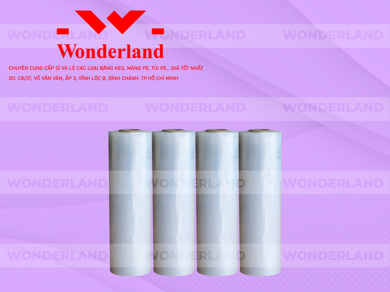 MÀNG PE TRẮNG 4.6KG LÕI 200G WONDERLAND CHẤT LƯỢNG