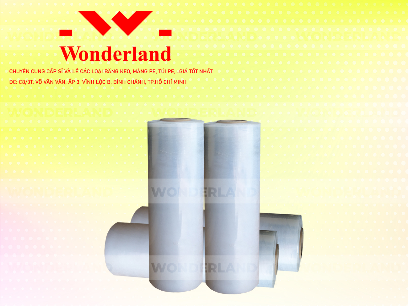 MÀNG PE TRẮNG 5.0KG LÕI 200G WONDERLAND CHẤT LƯỢNG