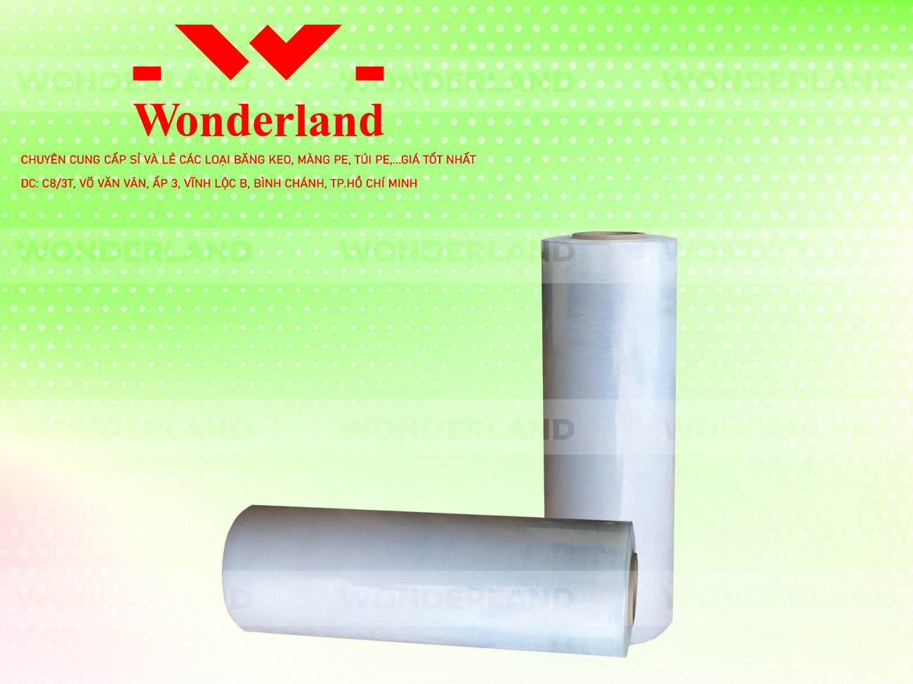 MÀNG PE TRẮNG 5.1KG LÕI 200G WONDERLAND CHẤT LƯỢNG