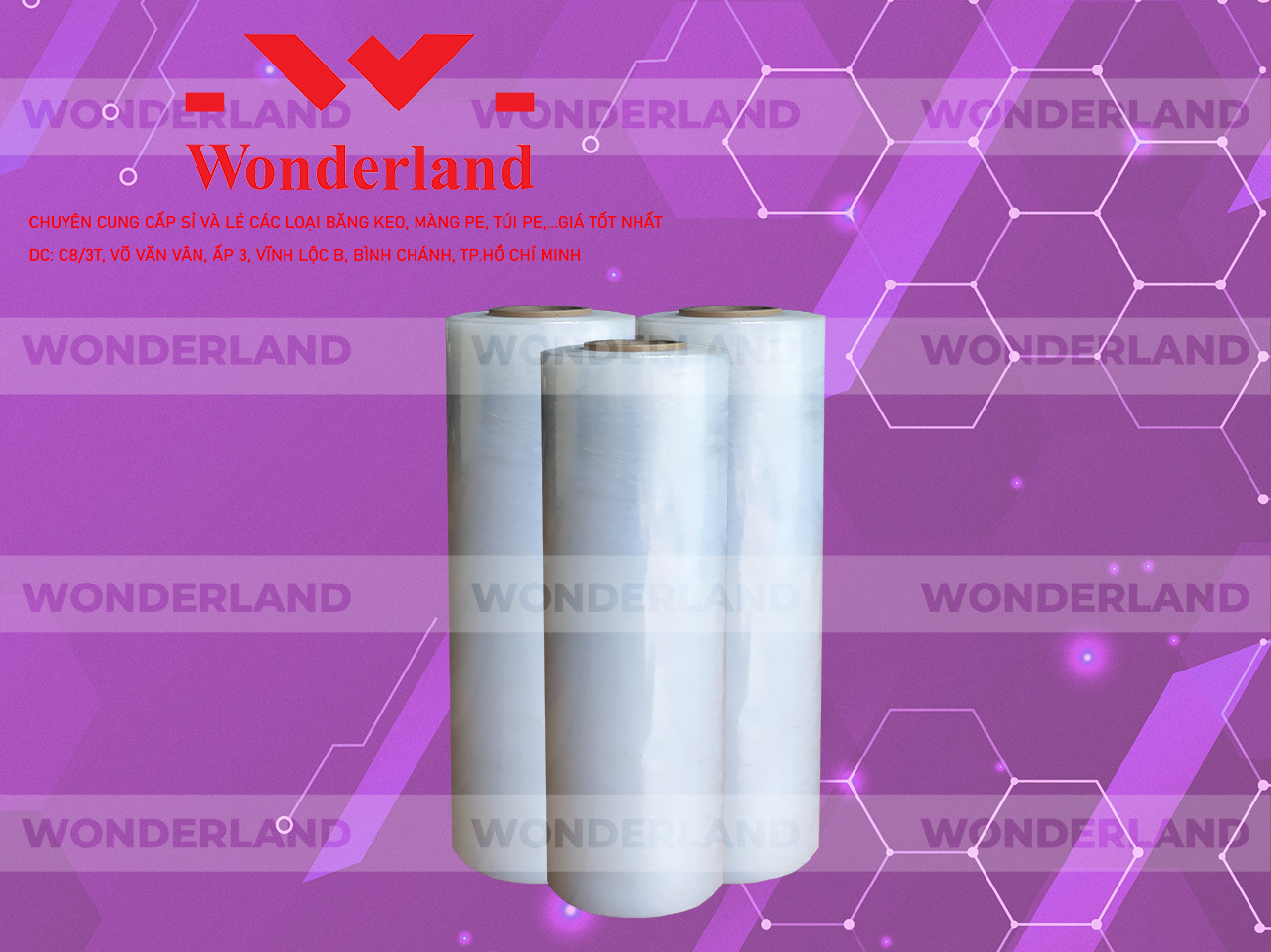 MÀNG PE TRẮNG 5.3KG LÕI 200G WONDERLAND CHẤT LƯỢNG