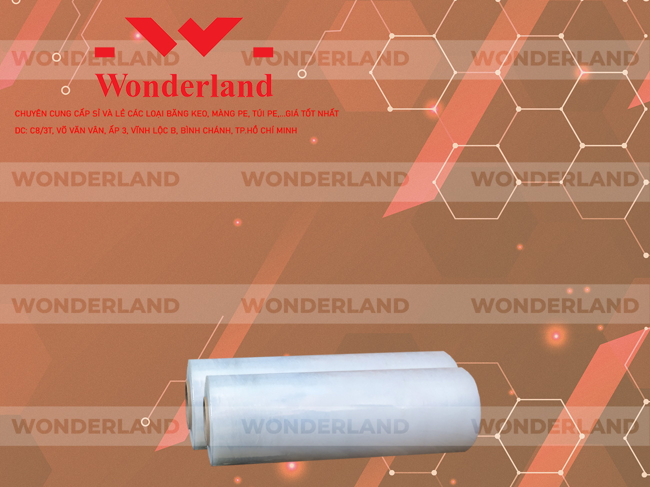 MÀNG PE TRẮNG 5.4KG LÕI 200G WONDERLAND CHẤT LƯỢNG