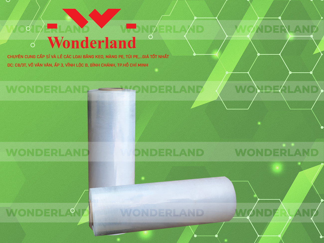 MÀNG PE TRẮNG 5.5KG LÕI 200G WONDERLAND CHẤT LƯỢNG