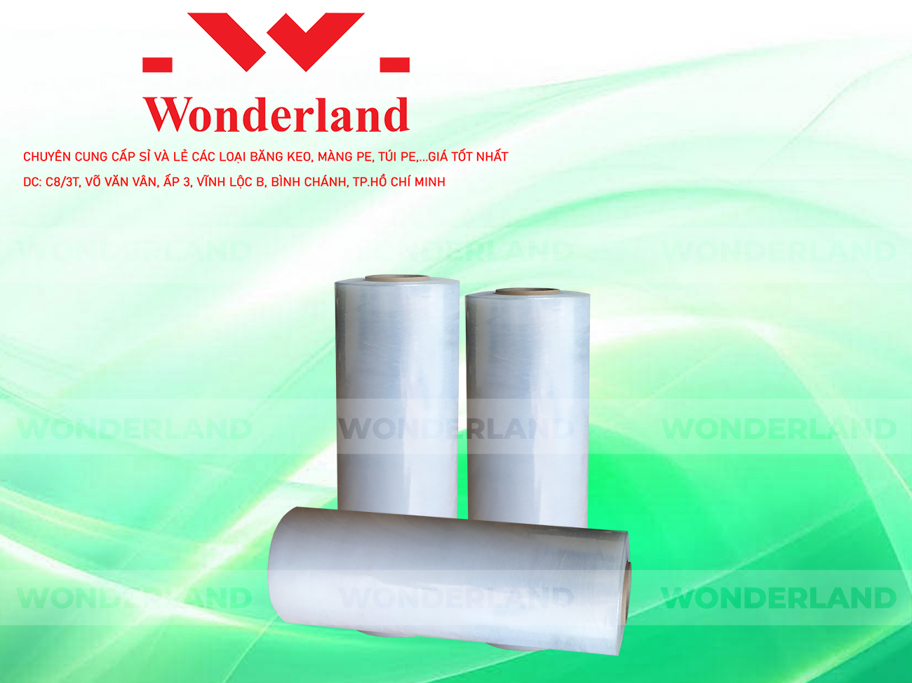 MÀNG PE TRẮNG 6.0KG LÕI 500G WONDERLAND CHẤT LƯỢNG